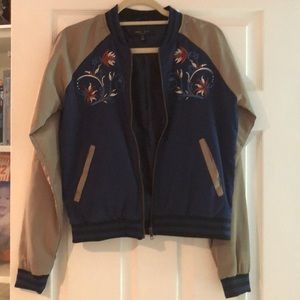 Romeo and Juliet couture embroidered bomber jacket